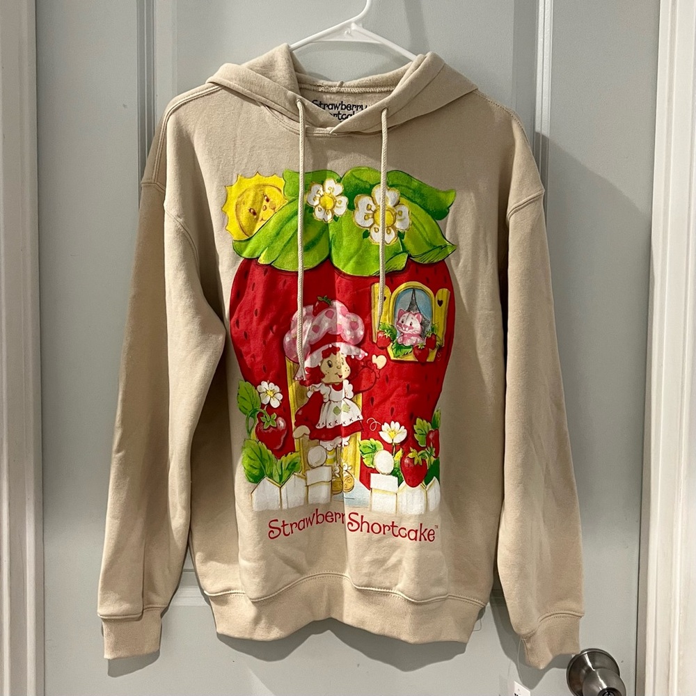 Strawberry Shortcake Tan Oversized Hoodie